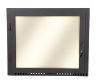 DRZWICZKI KOMINKOWE KOŁNIERZOWE STALOWE Z SZYBĄ - WYMIAR 70x50 CM + GRATISY