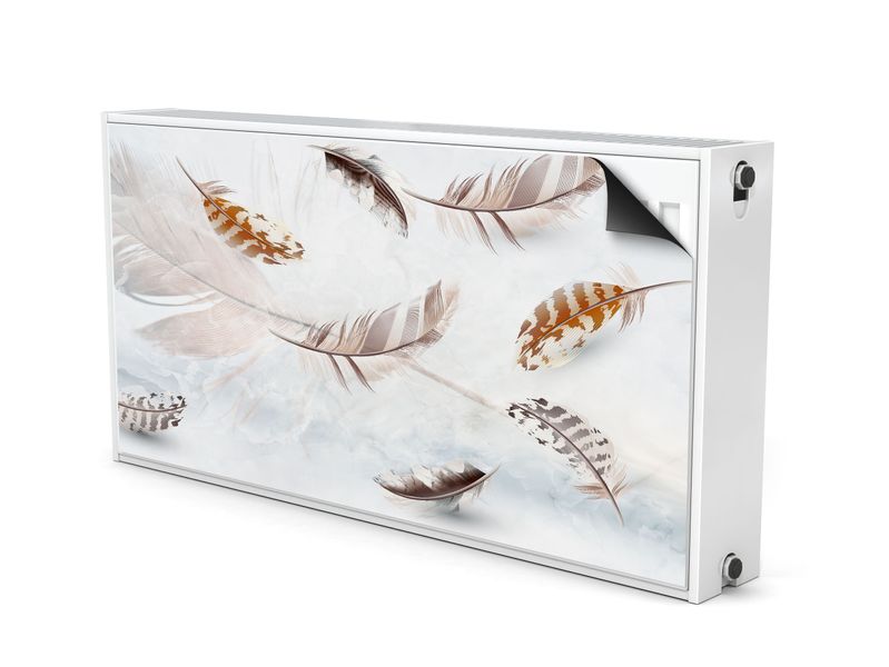 Osłona MAGNETYCZNA Na Grzejnik Pióra Styl Boho 80cm x 60cm zdjęcie 2