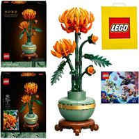 LEGO ICONS 10368 Chryzantema Kwiaty - Zestaw Klocki +Torba +Katalog LEGO