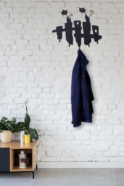 Wieszak ścienny Koty czarny zdjęcie 4