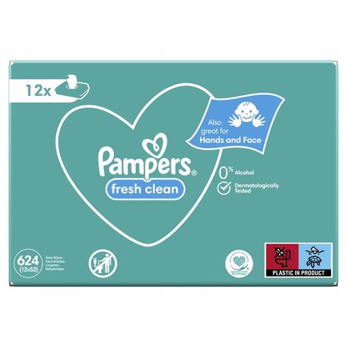 Pampers Chusteczki FRESH CLEAN 12x52 szt. na Arena.pl