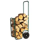Wózek na drewno kominkowe, stojak, kosz, kominek