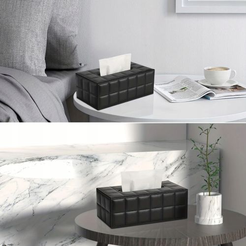 POJEMNIK PUDEŁKO NA CHUSTECZKI CHUSTECZNIK CZARNY ETUI Elegancki na Arena.pl