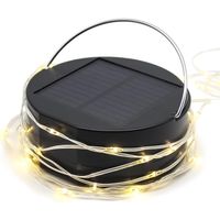 Solarna Lampa Girlanda Ogrodowa LED 5m 4000mAh USB Czarna IP44