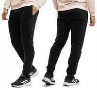 SPODNIE DRESOWE 4F MĘSKIE BAWEŁNA SPORTOWE JOGGERY CZARNE TROM1014 20s