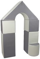 mini zamek 6 dużych klocków piankowych do zabawy żłobków przedszkoli XXL