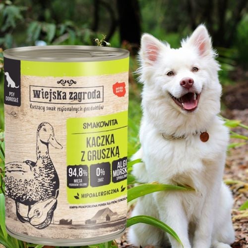 mokra karma dla psa kaczka z gruszką 400g wiejska zagroda hipoalergiczna na Arena.pl