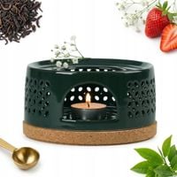 PODGRZEWACZ CERAMICZNY NA ŚWIECZKI TEA LIGHT DO HERBATY KAWY ZIELONY