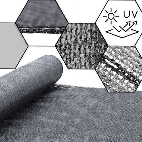 SIATKA CIENIUJĄCA GRAFIT maskująca UV 90% 1,5x25m na Arena.pl