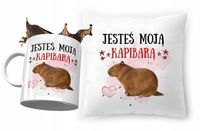 Zestaw Kapibara Poduszka + Kubek Prezent Z Nadrukiem Ze Zdjęciem