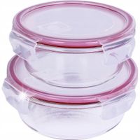 ZESTAW SZKLANYCH POJEMNIKÓW Z USZCZELKĄ LT6058 LAMART 2SZT LUNCHBOX