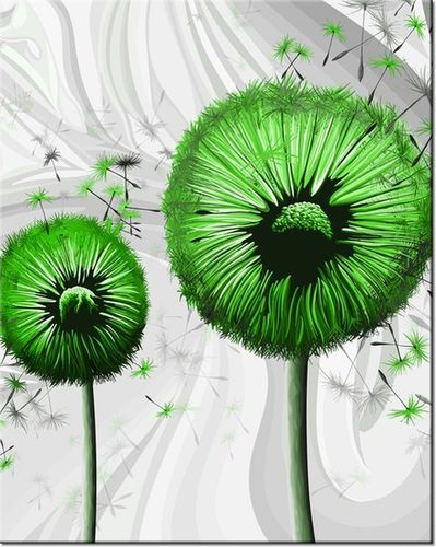 40CM 50CM OBRAZEK ŚCIENNY ZIELONE DMUCHAWCE 3 DRUK PŁÓTNO OBRAZ na Arena.pl