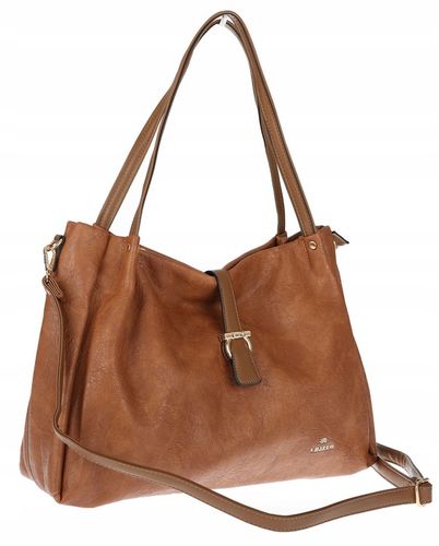 Torebka Damska listonoszka Shopperka na ramię pojemna CH3319 Brązowa na Arena.pl