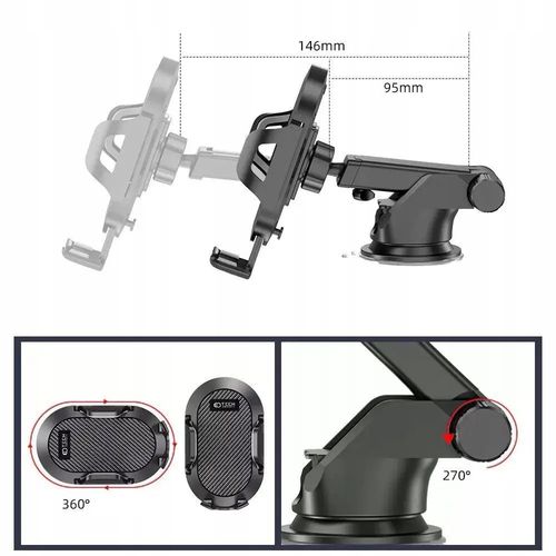 TECH-PROTECT V1 UNIVERSAL WINDSHIELD & DASHBOARD CAR MOUNT BLACK na Arena.pl