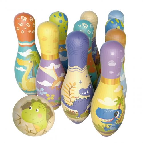 WOOPIE Gra Zręcznościowa Kręgle Miękkie Soft Dinozaury Zestaw 12el. na Arena.pl