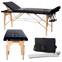 Stół Łóżko Masażu Składany Przenośny Drewniany 3- Segmentowy Leżanka