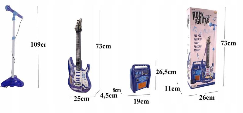 Gitara elektryczna wzmacniacz mikrofon 8010N zdjęcie 2