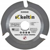TARCZA DO CIĘCIA DREWNA NA SZLIFIERKĘ KĄTOWĄ 125x22,2 KELTIN K00040 3 ZĘBNA