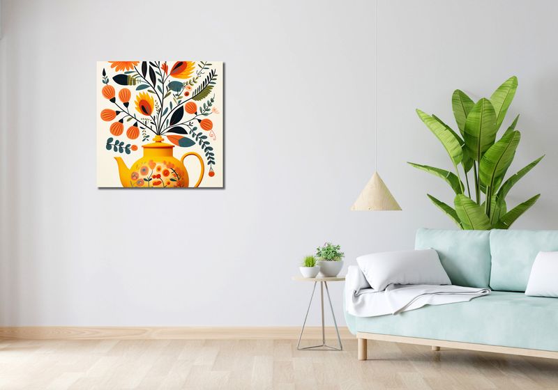 Obraz 70x70cm Bujna Herbata zdjęcie 2