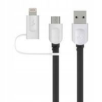 KABEL 2W1 ŁADOWARKA IPHONE LIGHTNING MICRO USB 2.4