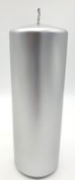 świeca walec metalizowana srebrna 70/200mm | l2 w70200met