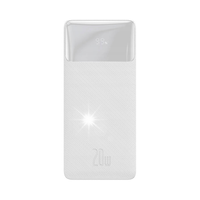 Powerbank Baseus Bipow 10000 mAh 2x USB / USB-C / microUSB 20W PD Biały