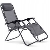 LEŻAK FOTEL OGRODOWY DELUXE SKŁADANY GRAVITY