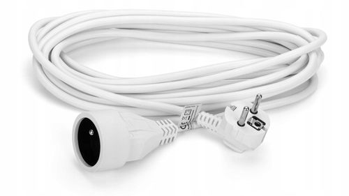 PRZEDŁUŻACZ SIECIOWY JEDNOGNIAZDOWY MOCNY GRUBY KABEL ELEKTRYCZNY 10A na Arena.pl