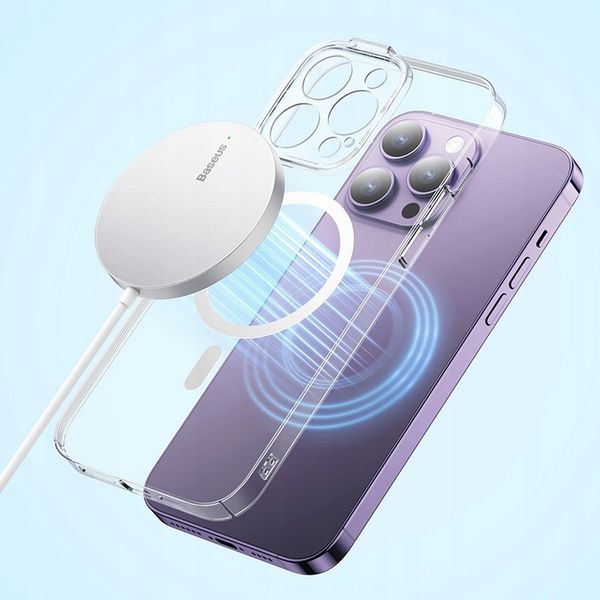 Baseus ładowarka indukcyjna Simple Mini 3 15W MagSafe iphone kabel USB-C zdjęcie 12