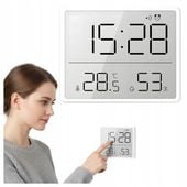 Termometr Pokojowy Stacja Pogody Higrometr Wewnętrzny Dokładny Budzik