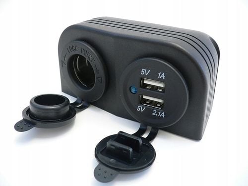 ŁADOWARKA USB 5V 3,1A GNIAZDO HERMETYCZNE 12V 24V na Arena.pl
