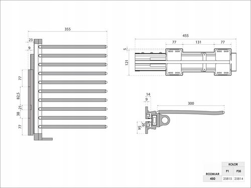 WIESZAK WYSUWANY BOCZNY NA SPODNIE WB-667 P35 ATM SYMPHONY GRAFIT na Arena.pl
