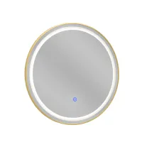 Lustro łazienkowe złota ramka - LED antypara - 60 cm - MC 14 - SWISS MEYER