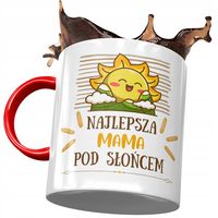 Kubek Czerwony Dla Mamy Matki Na Dzień Mamy Z Nadrukiem Ze Zdjęciem