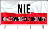Baner NIE DLA ŻYWNOŚCI Z UKRAINY Szyld STRAJK ROLNIKÓW Projekt 200x100WZORY