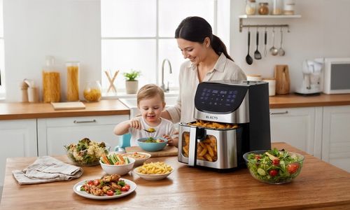 FRYTKOWNICA BEZTŁUSZCZOWA AIR FRYER 8L DUŻA FRYTOWNICA 2000W 14 na Arena.pl