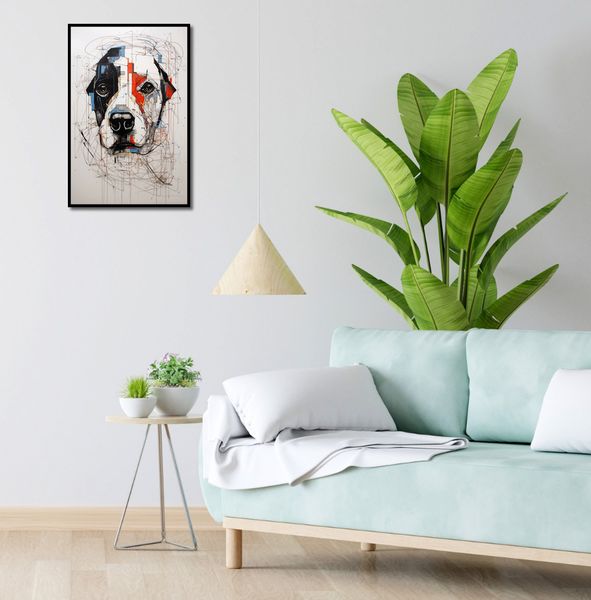 Plakat 40x60cm Przyrysowany Psiak zdjęcie 4