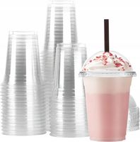 Kubki Shake PET 400ml z Wieczkiem Wypukłym 50szt Plastikowe Jednorazowe