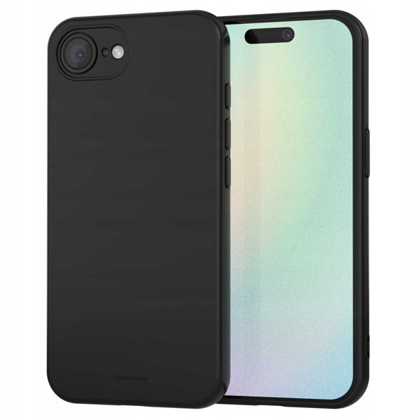 Spacecase Silicone Case 3.0 Iphone 16E Black zdjęcie 2