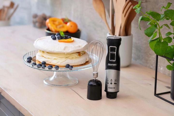 Blender ręczny MPM MBL-34M 1500W Funkcja Turbo Stal nierdzewna Czarny zdjęcie 15