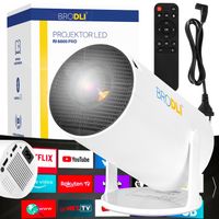 PROJEKTOR LED PRZENOŚNY RZUTNIK MULTIMEDIALNY ANDROID TV WI-FI