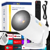 PROJEKTOR LED PRZENOŚNY RZUTNIK MULTIMEDIALNY ANDROID TV WI-FI
