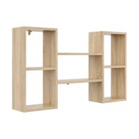 Nowoczesna półka ścienna, 102x18x60 cm, dąb sonoma, mat | TYLETEGOTU