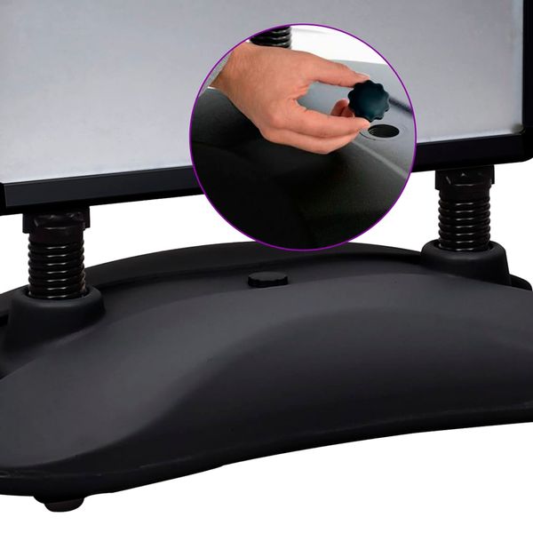 Stojak na plakat A1 z podstawą na wodę, czarny, stop aluminium zdjęcie 4