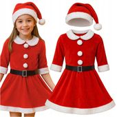 STRÓJ ŚNIEŻYNKI MIKOŁAJKA ZESTAW KOSTIUM PRZEBRANIE DLA DZIECI