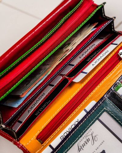 skórzany portfel damski w orientacji poziomej na zatrzask - 4u cavaldi na Arena.pl