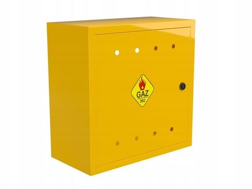 SKRZYNKA GAZOWA 60x60x25 SZAFKA STANDARD NA ZAWÓR GAZ KOLOR ŻÓŁTY na Arena.pl