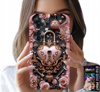 ETUI DO OPPO RENO11 F 5G - KOBIECE, MODNE WZORY, KŁÓDKA SERCE RÓŻA