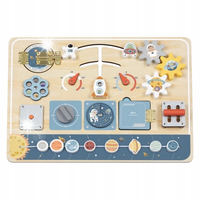 DREWNIANA TABLICA MONTESSORI MANIPULACYJNA STATEK KOSMICZNY 3+ kosmos TOOKY