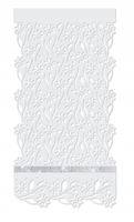 P47 Panel EKRAN nowoczesny stylowa firana ażur KWIATY glamur 60x120 biały